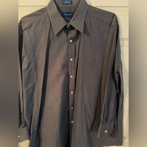 Towncraft Men's Dark Charcoal Long-Sleeve Dress Shirt